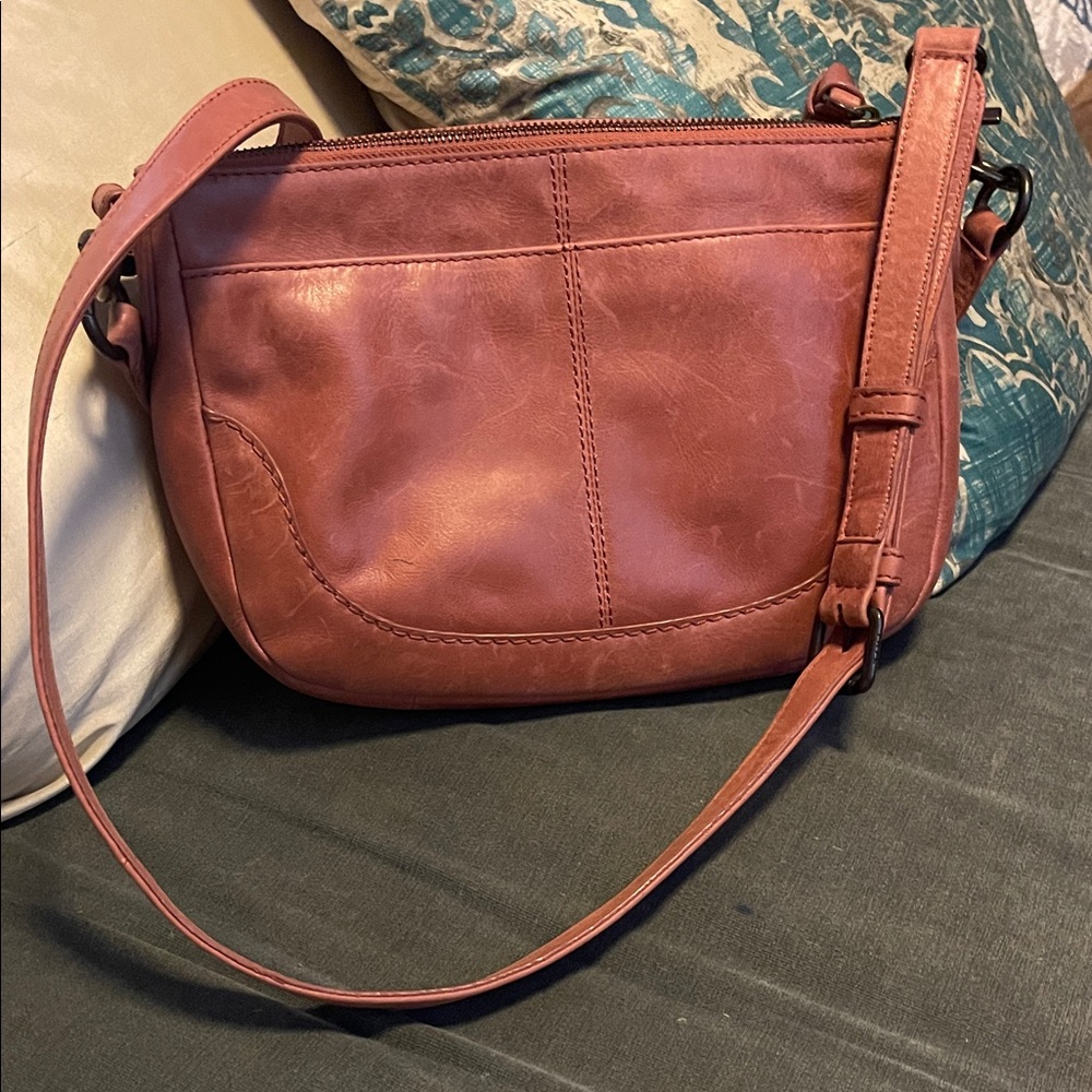 Frye Leather Crossbody Bag in Dusty Rose